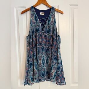 Show Me Your MuMu Rancho Mirage Lace Up Tunic size Small